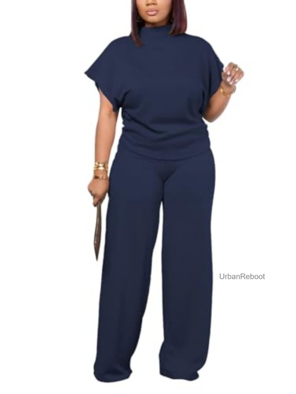 Lounge Sets for Women Casual 2 Piece Wide Leg Pants Batwing Top Travel Comfort